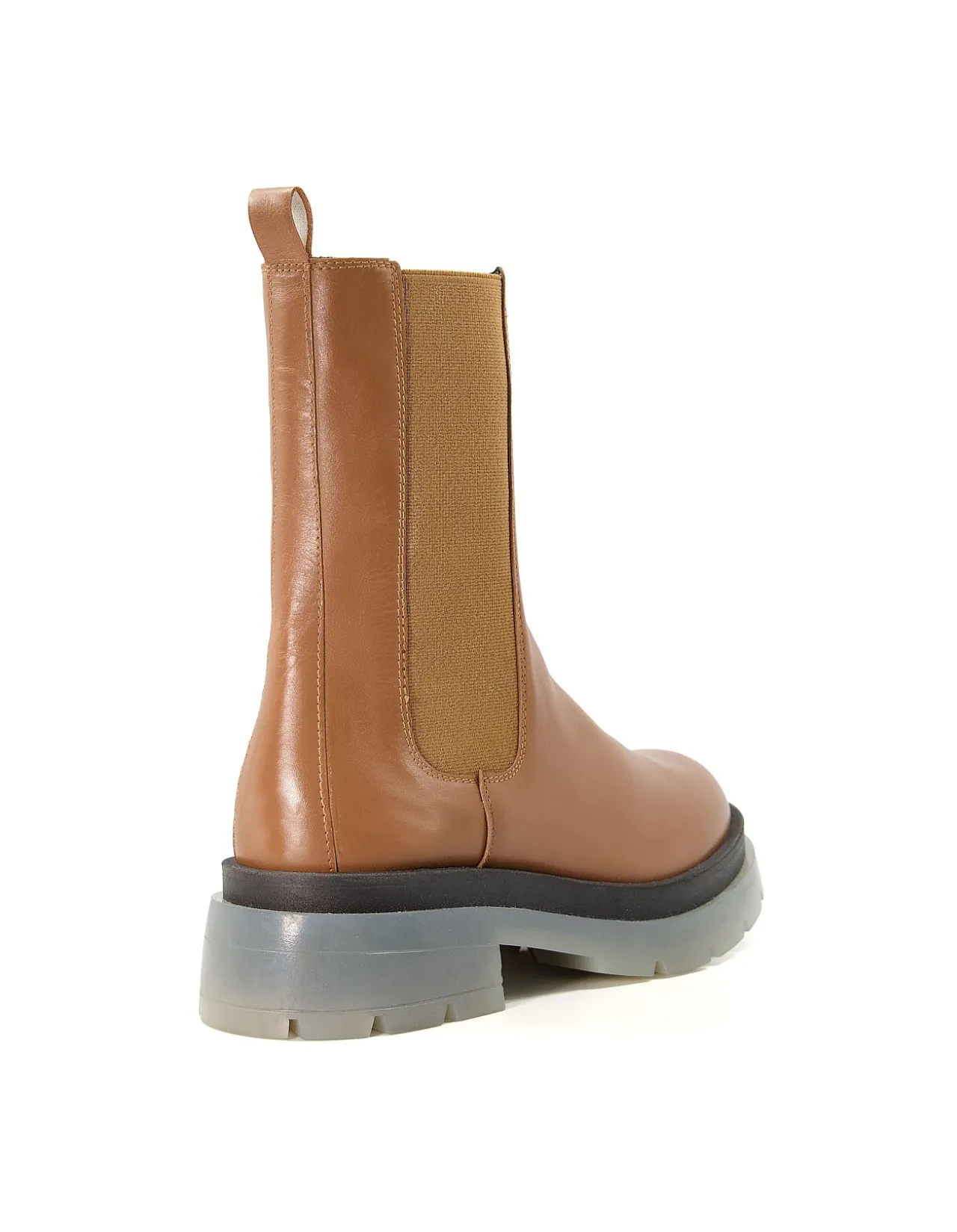 Palmz Boot Black Chunky Leather Chelsea Ankle Boots