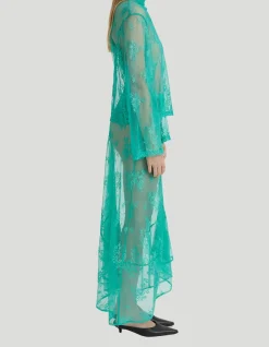 Paloma Top Turquoise Lace