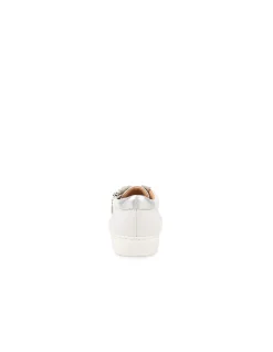 Pamela XF White Silver Leather Sneakers