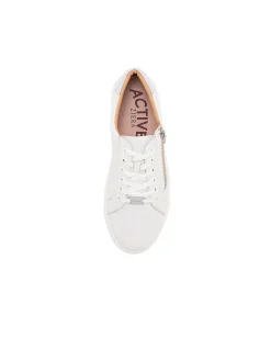 Pamela XF White Silver Leather Sneakers