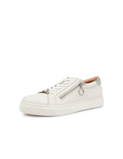 Pamela XF White Silver Leather Sneakers
