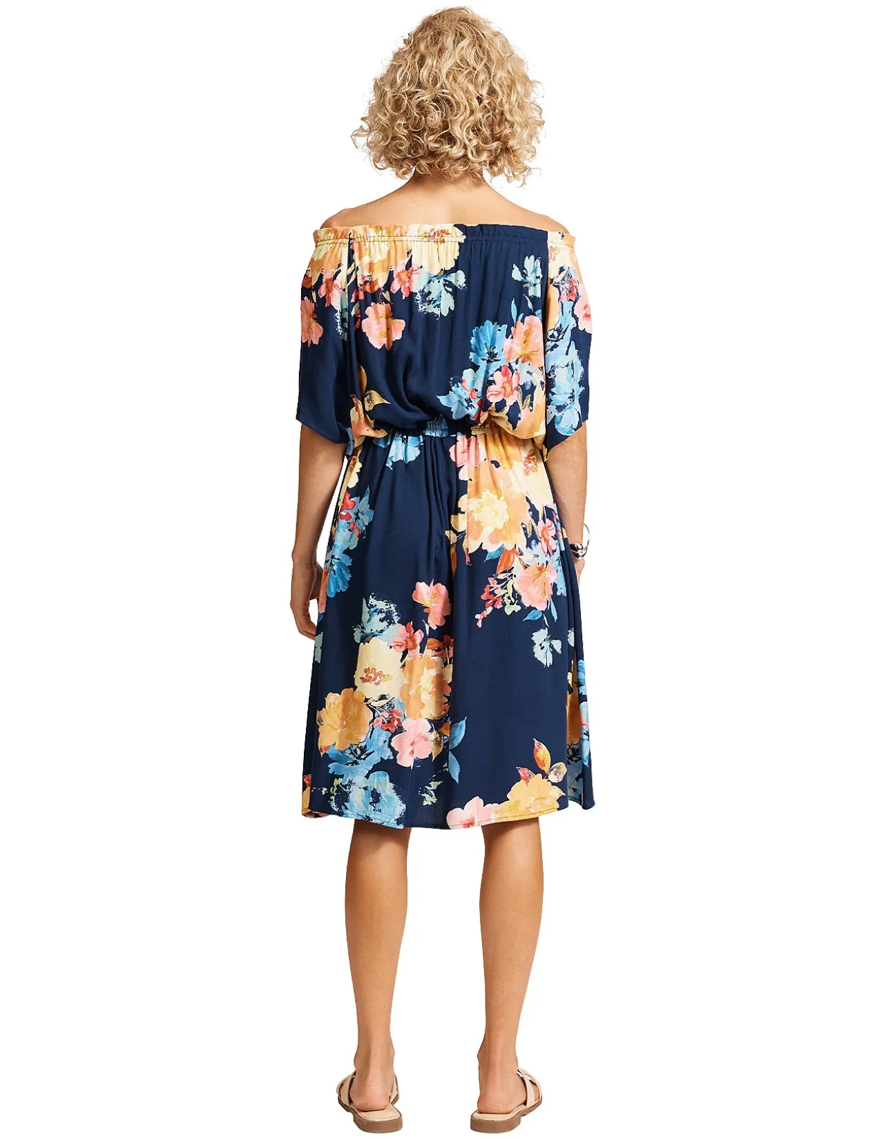 Parisio Off Shoulder Floral Midi Dress