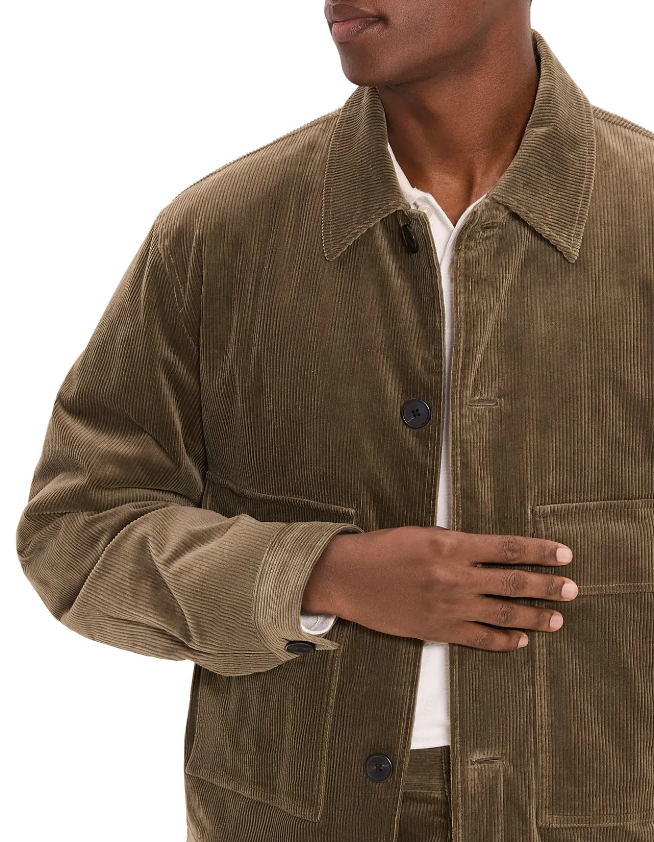 Patch Pocket Jacket in Brushed Corduroy