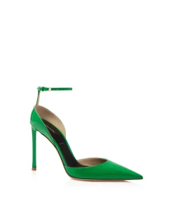 PATENT LEATHER ANKLE STRAP SANDAL