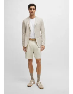 Patterned Slim-Fit Jacket in Jersey