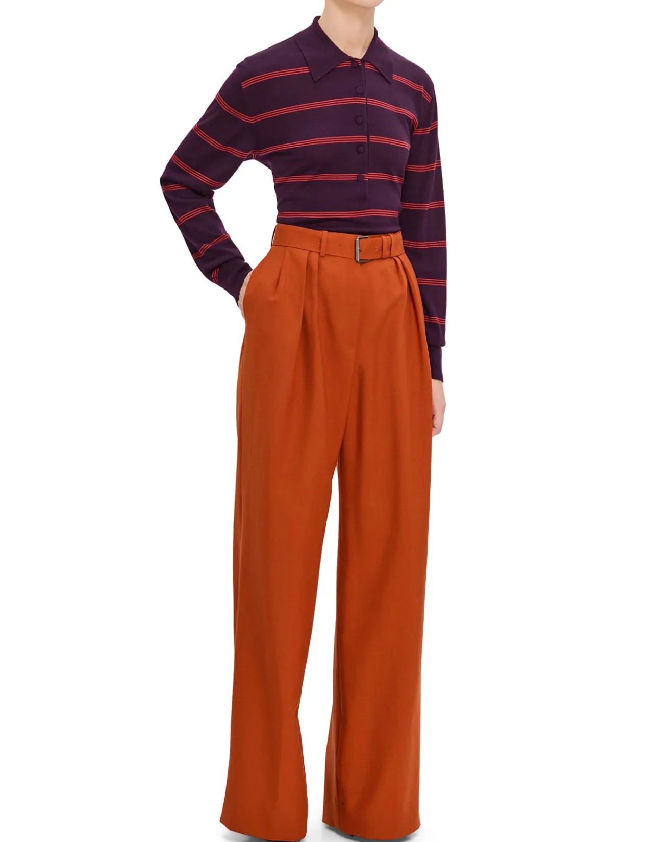 PEACHES PLEATED TROUSERS