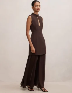 PEARL PETITE HIGH NECK UNDERLAY DRESS