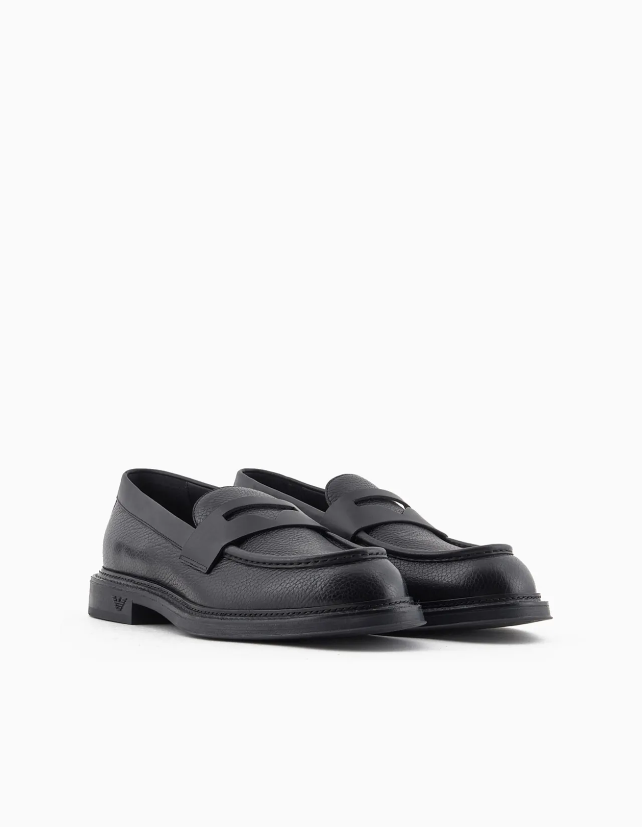 Pebbled Leather Loafers