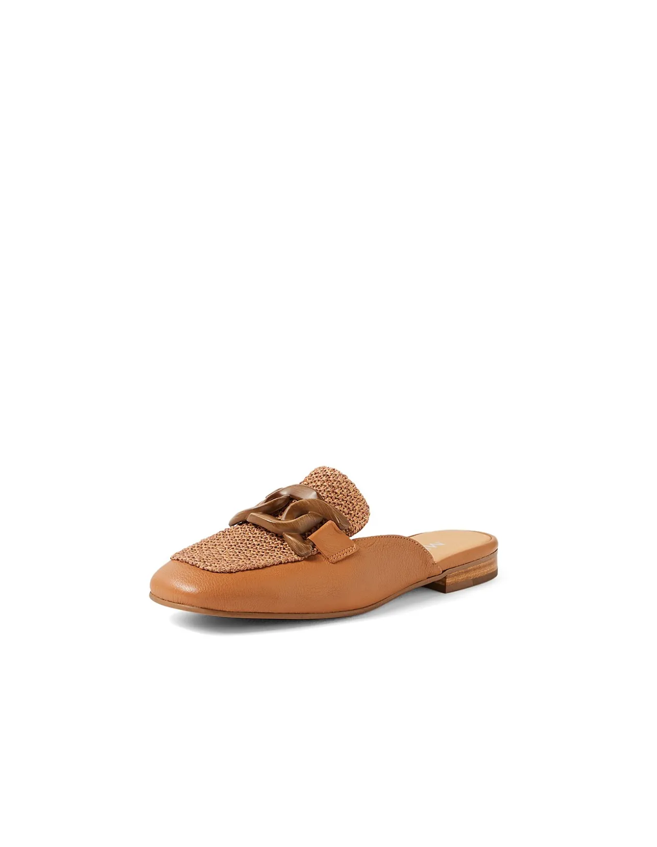 PEEBLES MI DK TAN TAN LEATHER SYN RAFFIA