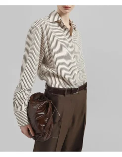 PERI STRIPED FLUID SHIRT