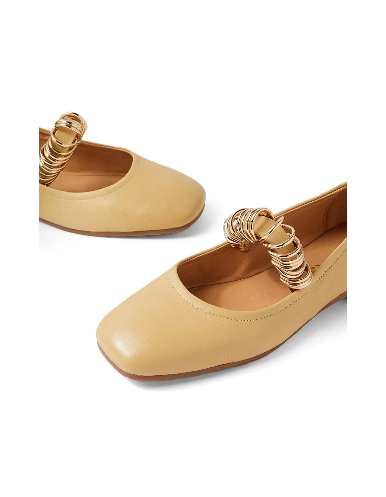 Perky Ring Detail Square Toe Mary Janes