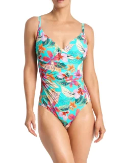 Phuket Ruched Crossover One Piece Swimsuit