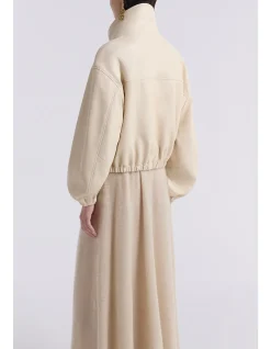 Pia Relaxed Lambskin Leather Bomber Jacket