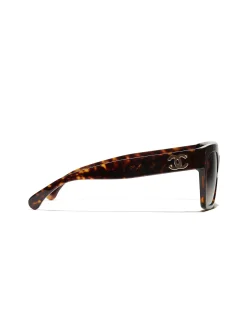 Pillow Polarised Brown Gradient Square Sunglasses