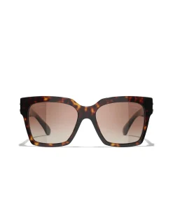 Pillow Polarised Brown Gradient Square Sunglasses