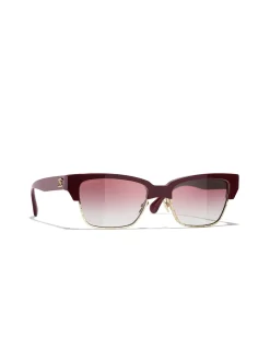 Pillow Red Vendome Gradient Rectangle Sunglasses