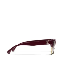Pillow Red Vendome Gradient Rectangle Sunglasses