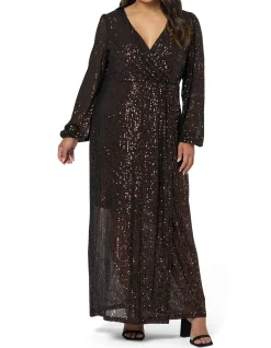 PINK DUSK - ALL I WANT SEQUIN MAXI DRESS