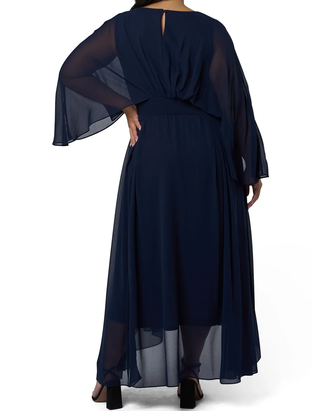 PINK DUSK - ELECTRIC CHEMISTRY CAPE MAXI DRESS