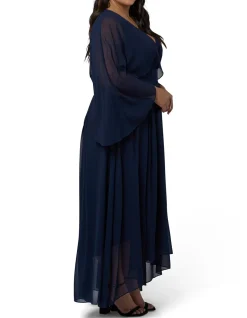 PINK DUSK - ELECTRIC CHEMISTRY CAPE MAXI DRESS