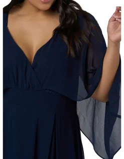 PINK DUSK - ELECTRIC CHEMISTRY CAPE MAXI DRESS