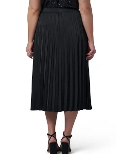 PINK DUSK - MY BEST PLEATED SATIN SKIRT