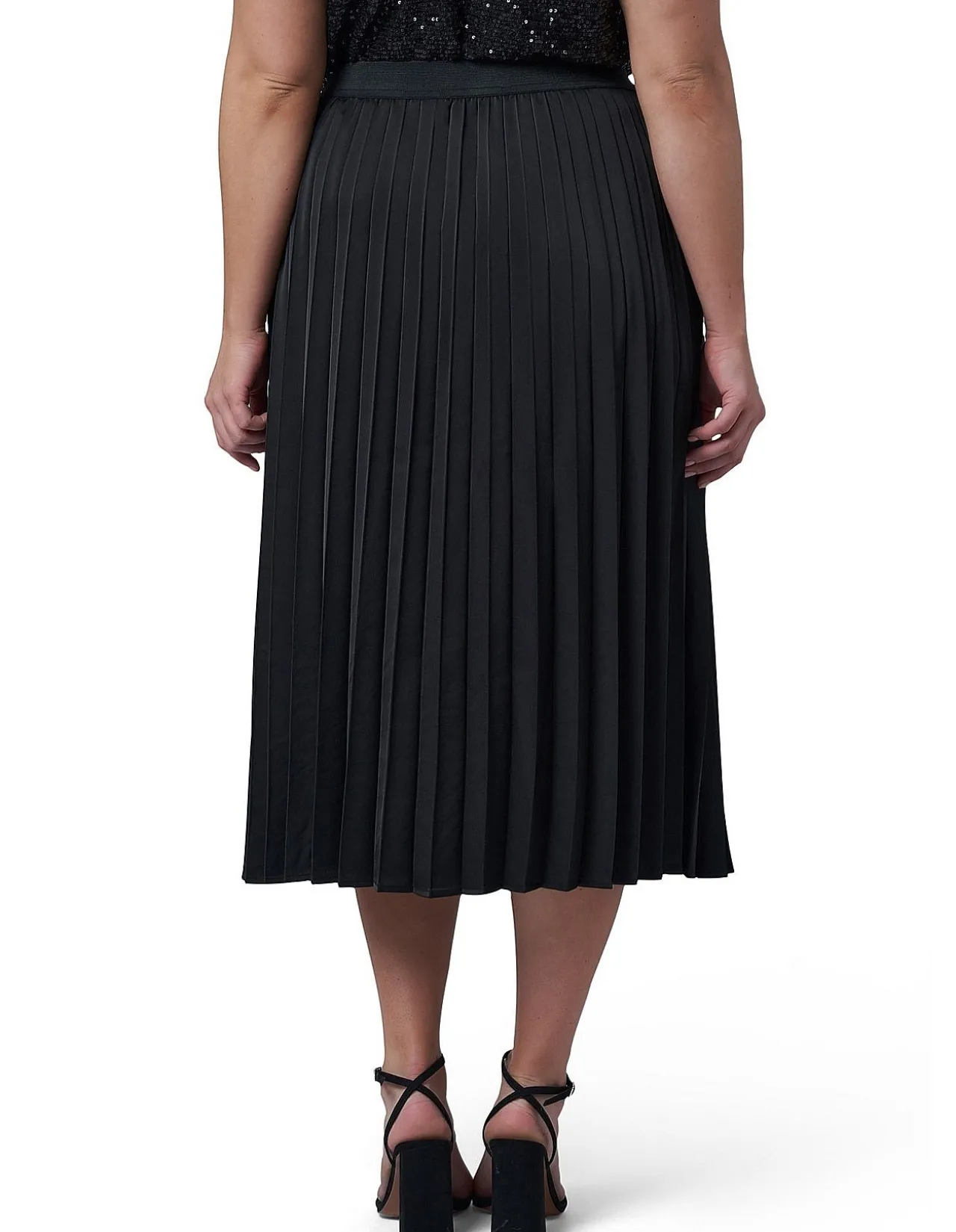 PINK DUSK - MY BEST PLEATED SATIN SKIRT