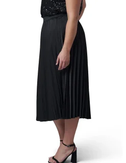 PINK DUSK - MY BEST PLEATED SATIN SKIRT