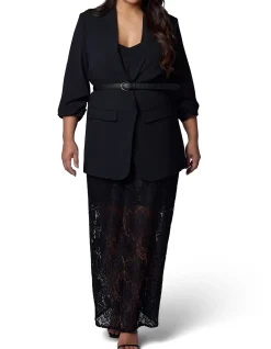 PINK DUSK-CAPTIVATED LACE MAXI SKIRT