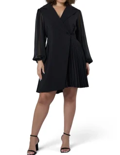 PINK DUSK-FEVERISH NIGHTS TUXEDO MINI DRESS