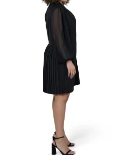 PINK DUSK-FEVERISH NIGHTS TUXEDO MINI DRESS