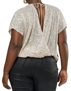 PINK DUSK - FLASHY SEQUIN TOP