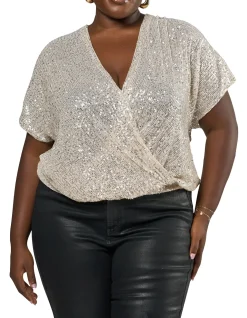 PINK DUSK - FLASHY SEQUIN TOP