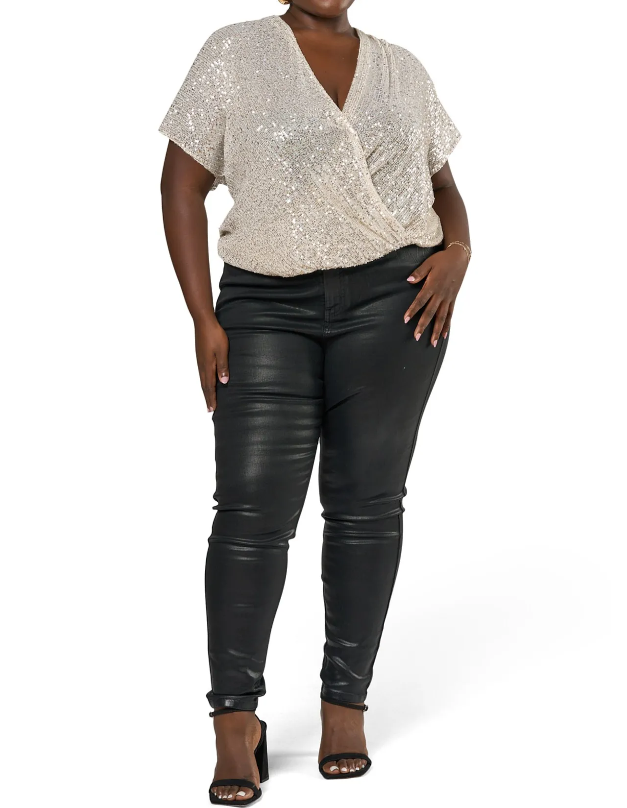 PINK DUSK - FLASHY SEQUIN TOP
