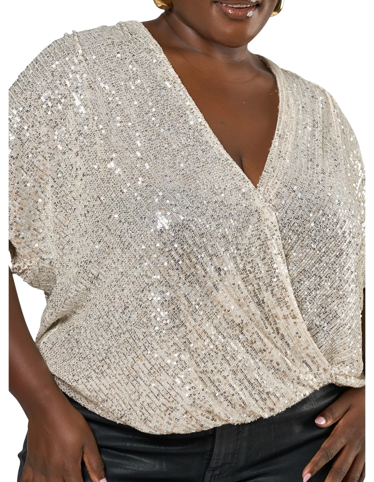 PINK DUSK - FLASHY SEQUIN TOP