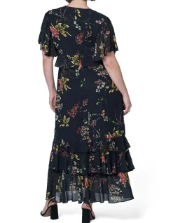 PINK DUSK - LAVINIA FRILL MAXI DRESS