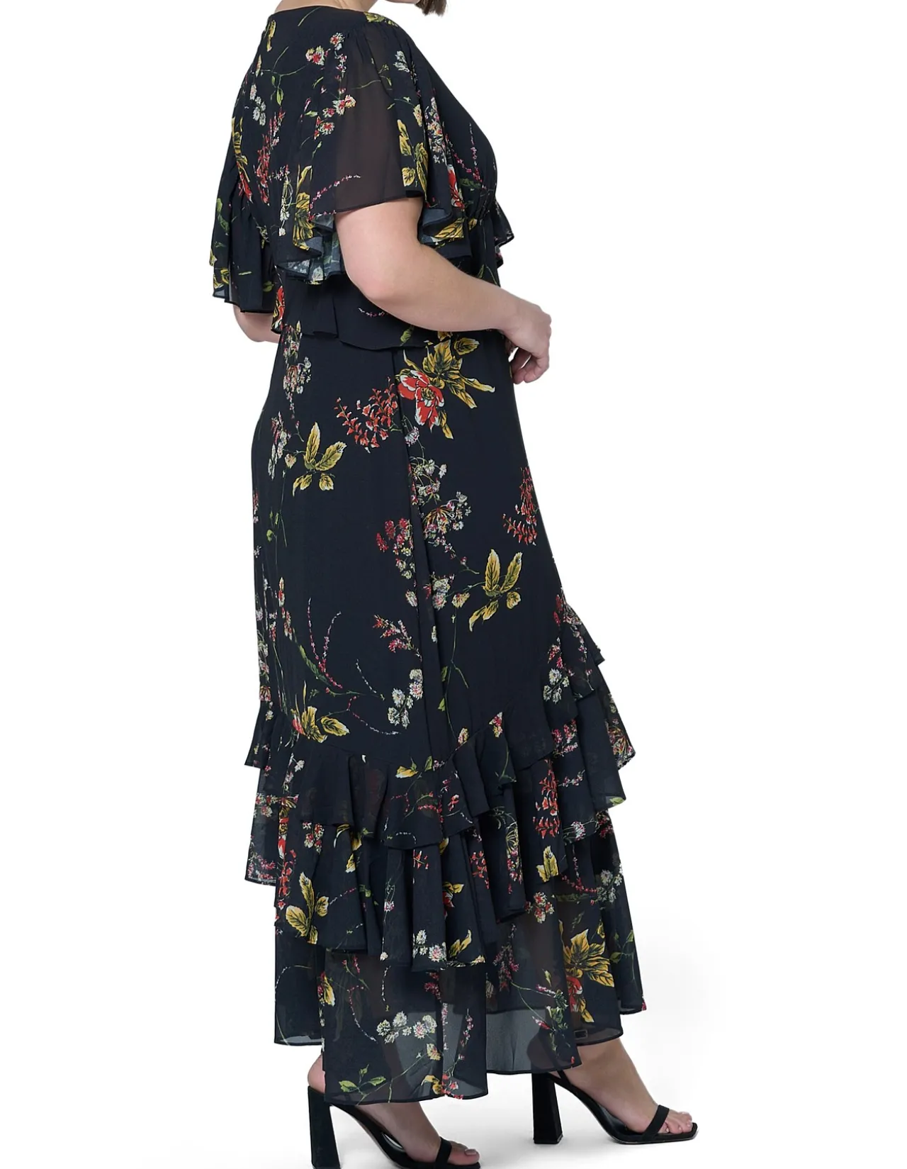 PINK DUSK - LAVINIA FRILL MAXI DRESS