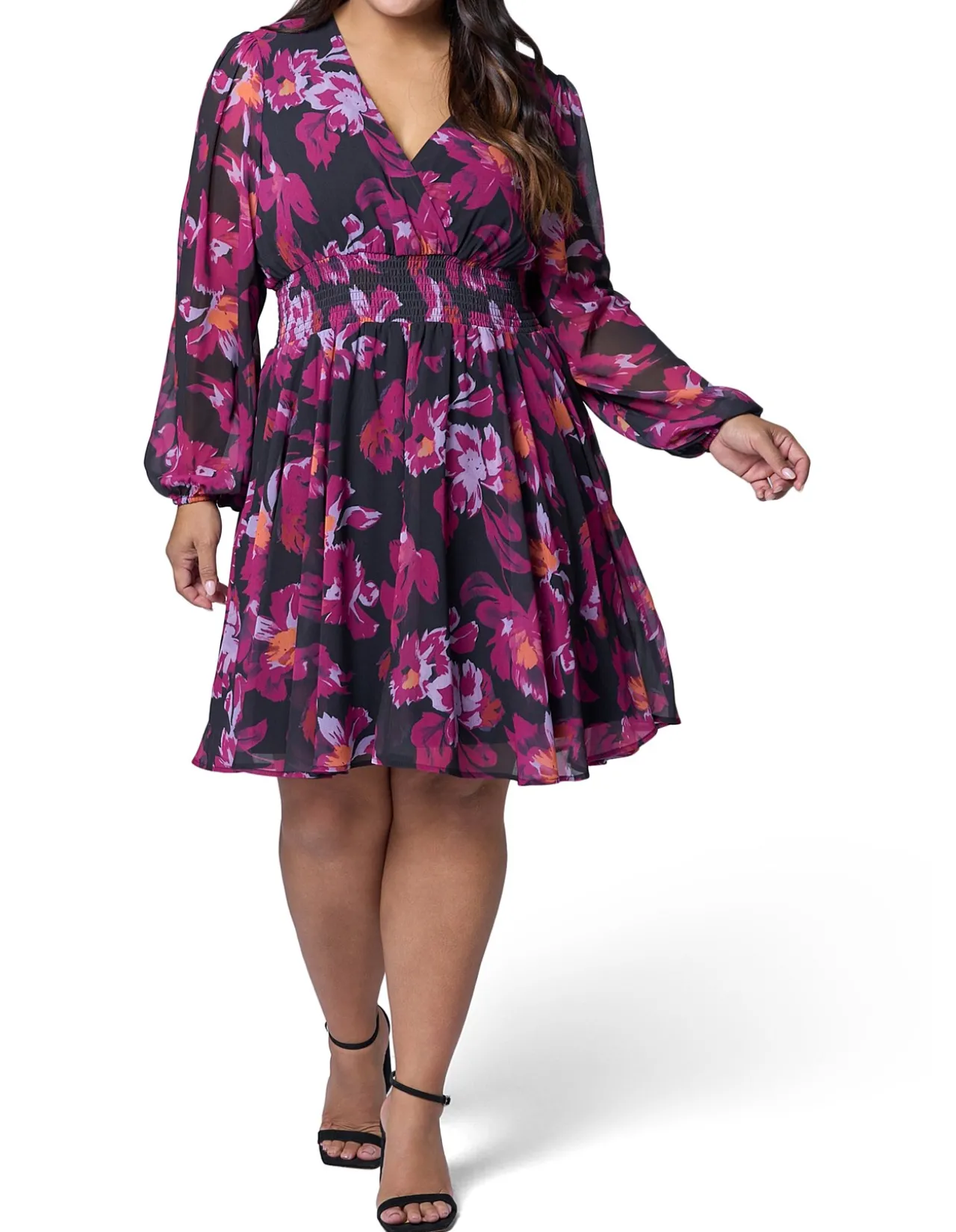 PINK DUSK-RAVISHED MINI DRESS