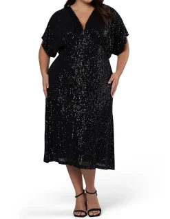 PINK DUSK - WANT YOU SEQUIN MIDI DRESS