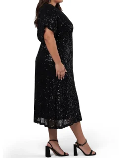 PINK DUSK - WANT YOU SEQUIN MIDI DRESS