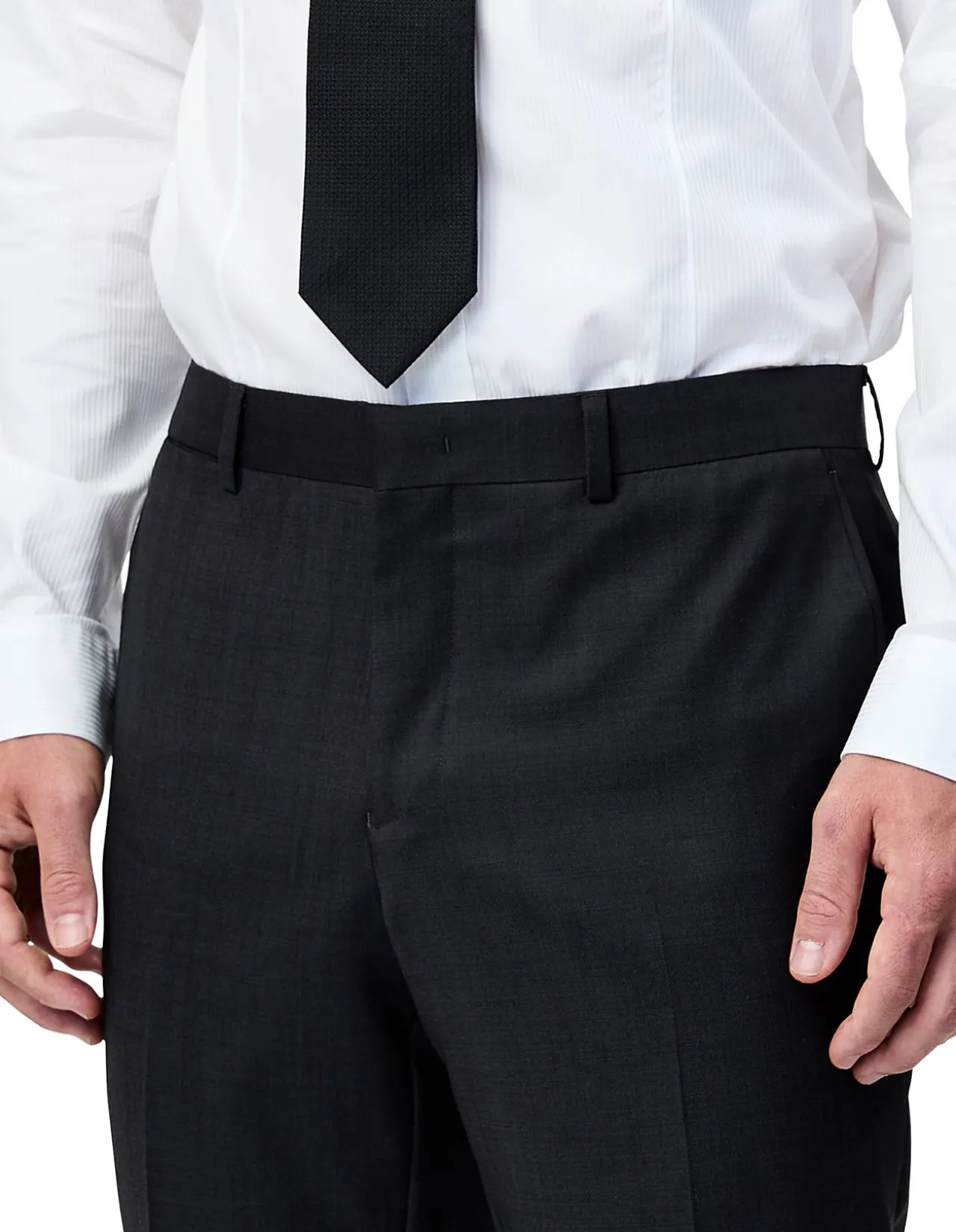Pinpoint Twill Suit Pant Charcoal