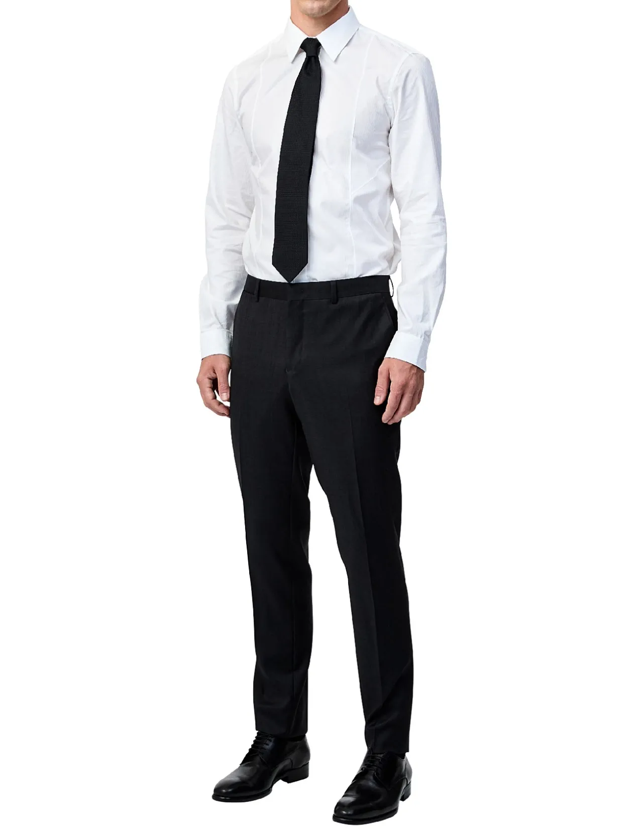 Pinpoint Twill Suit Pant Charcoal