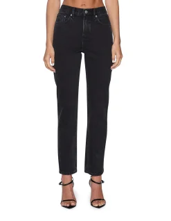 Pinup Mid Rise Slim Straight Denim Jeans