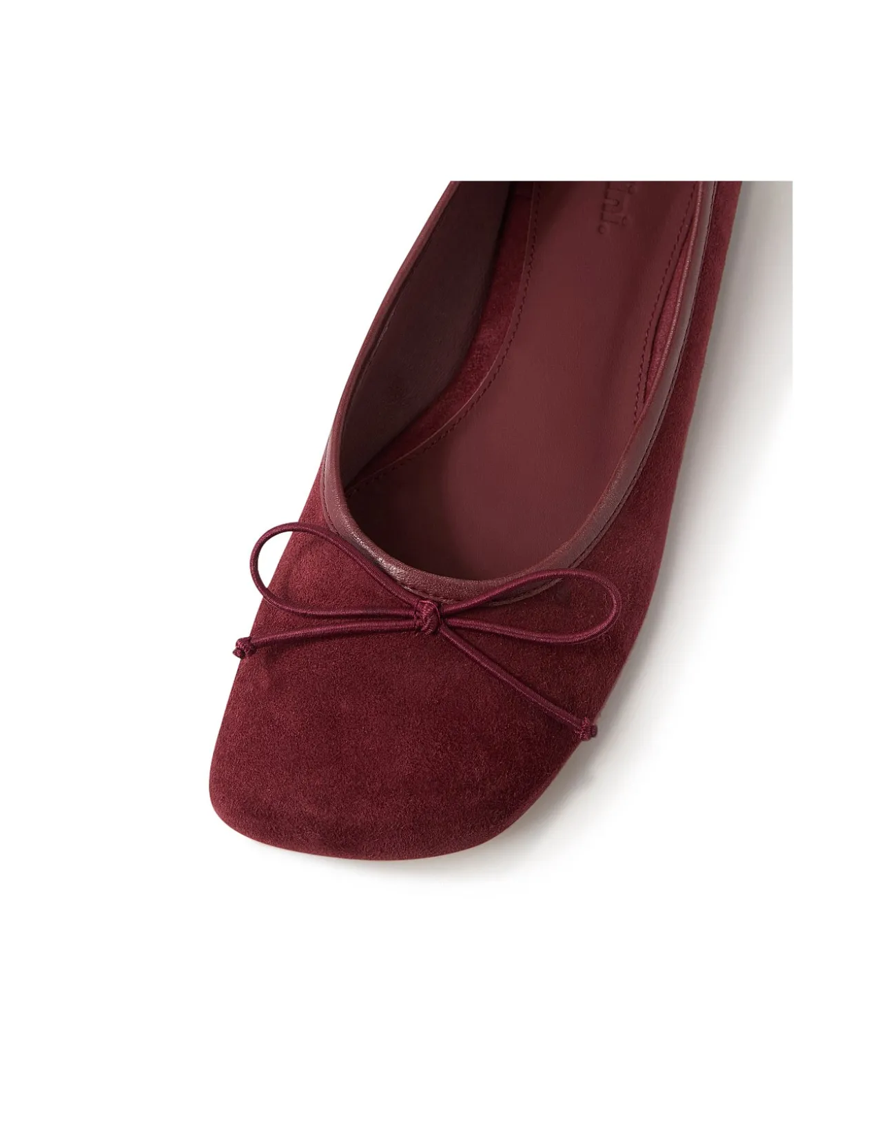 Pirela Square Toe Suede Ballet Flats