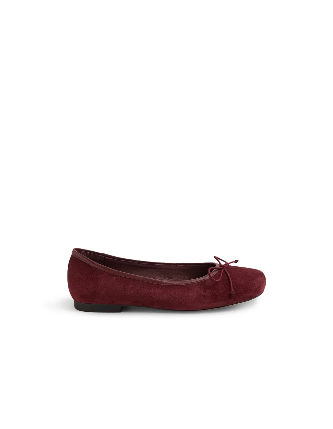 Pirela Square Toe Suede Ballet Flats