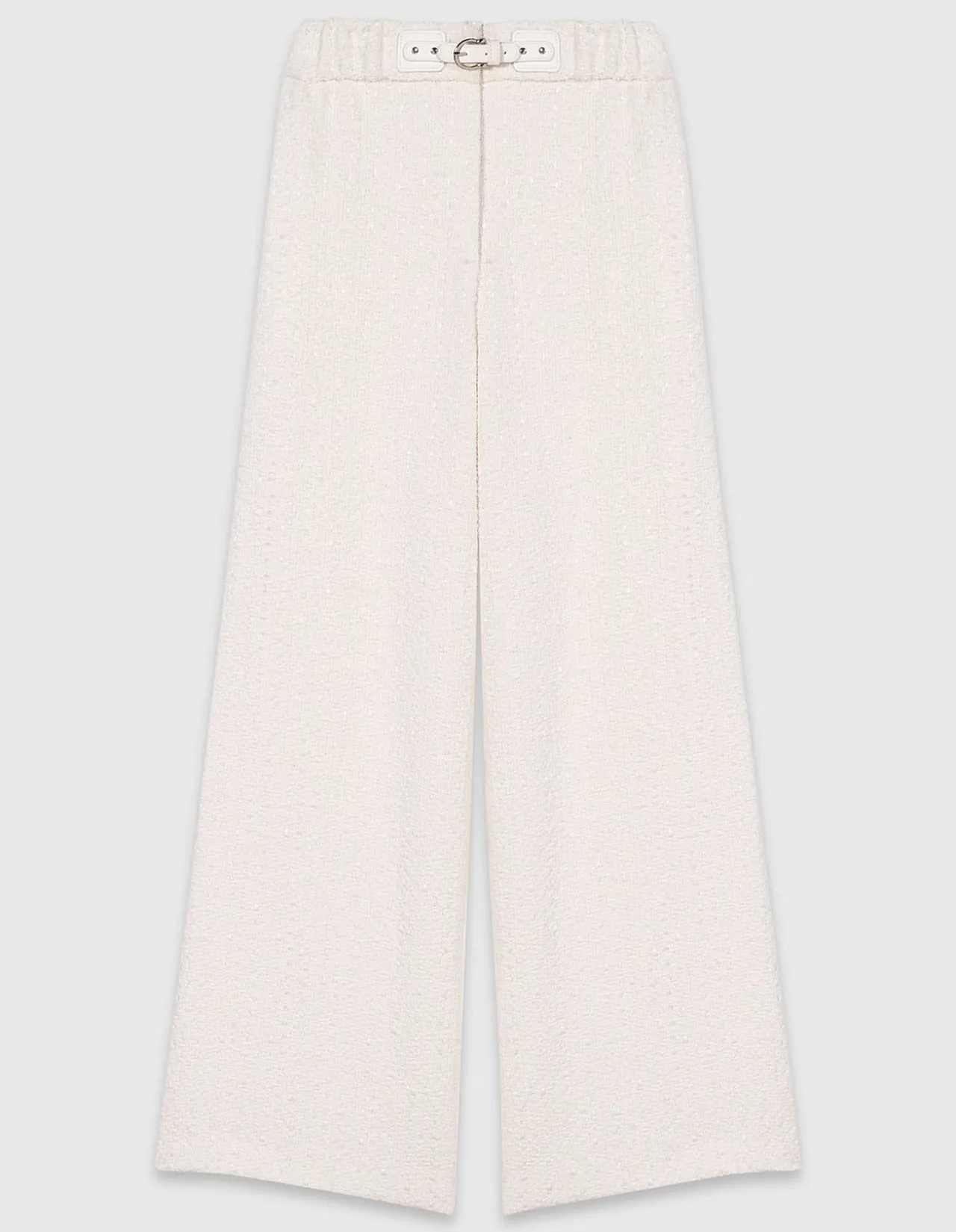 Piumasso Textured Wide Leg Belted Trousers
