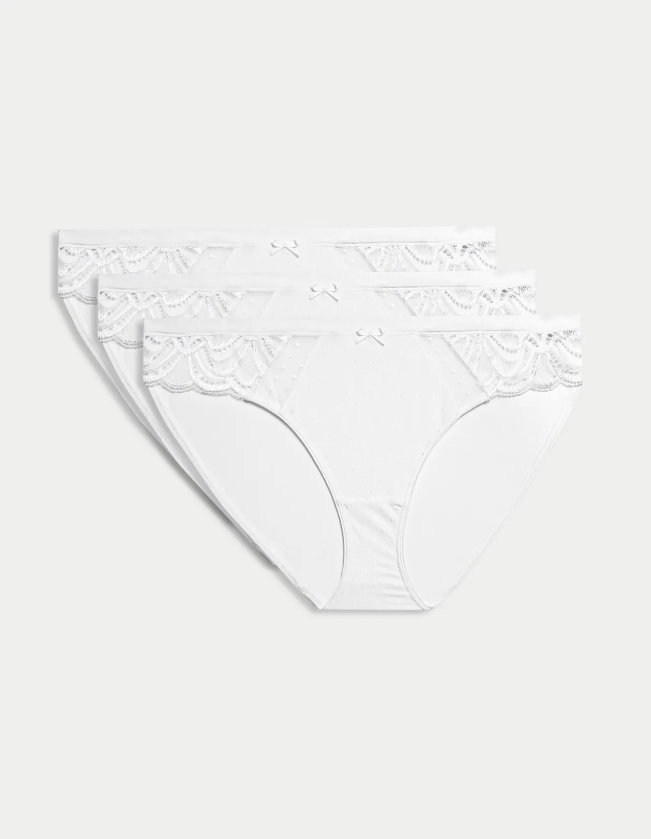3pk Amelia Lace Bikini Knickers