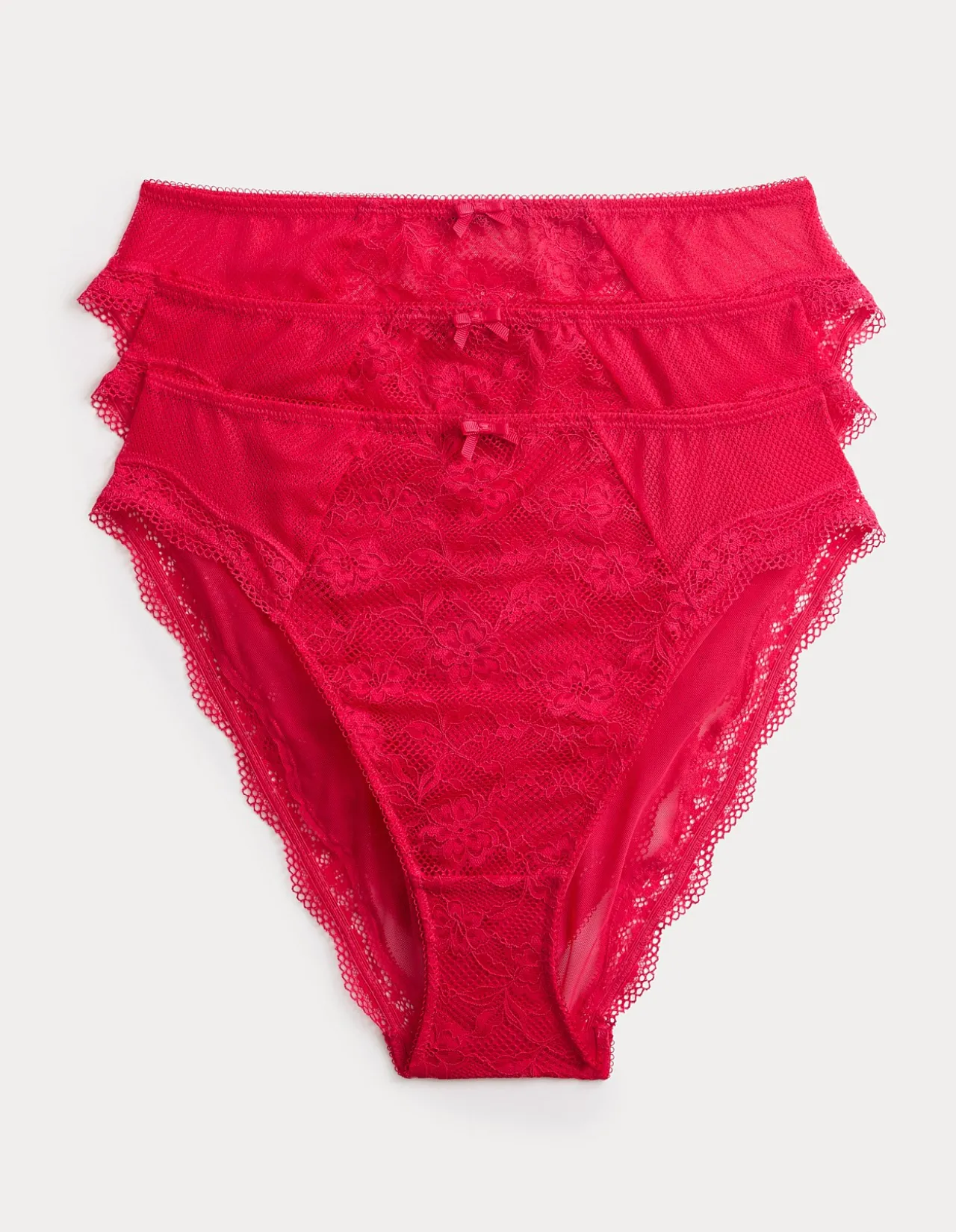 3Pk Jasmine Lace High Waist High Leg Brief