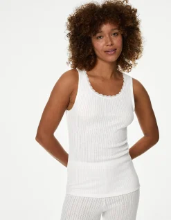 2pk Thermal Pointelle Vests