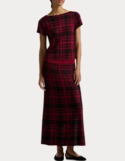 PLAID SWEATER SKIRT